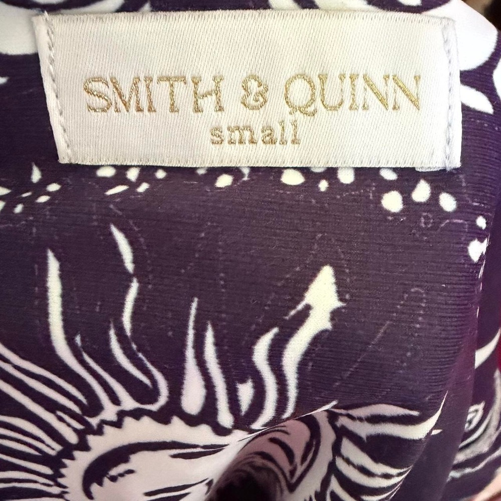 Smith & Quinn Small navy blue & white floral maxi dress celestial cottagecore - Picture 8 of 8
